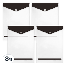 투영디자인 엘리트 세로포켓화일, 블랙, 8개