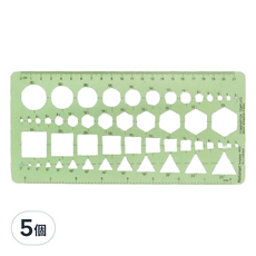 Nationart 4403 綜合模板 110 x 232mm, 綠色, 5個