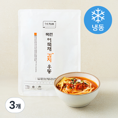 더플랜 목련 어묵채 김치 우동 2인분 (냉동), 826g, 3개