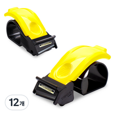 텐도 박스 테이프 커터기 블랙옐로 SJ-50M, 12개