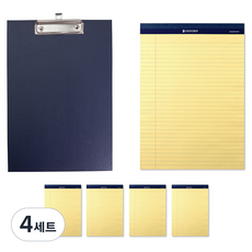 OXFORD 노트 클립보드 + 리필패드 A4 40매 5p 세트, 랜덤발송(클립보드), 노랑(리필패드), 4세트