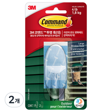 3M Command 無痕 3M 掛鉤 大型 17093CLR-AWC, 透明