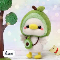 아트조이 DIY 양모펠트 키트, 4세트, 아보카도오리