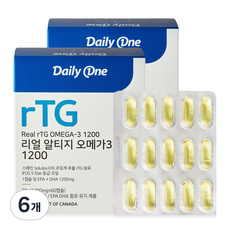 Daily One rTG Omega-3魚油, 1.3g, 60顆, 6盒
