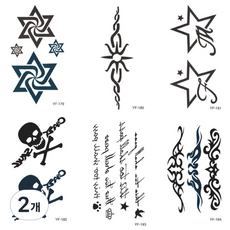黃槍將軍紋身貼 YF-179~YF-184, 混色, 2個