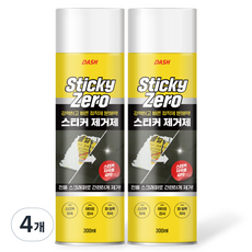 대쉬 스티키 제로 스티커 제거제 300ml, 4개