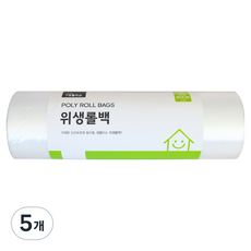 생활미소 위생롤백 25 x 35 cm, 중(M), 500개입, 5개
