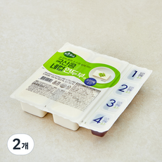 맑은물에 국산콩 네컵 연두부와 오리엔탈소스, 396g, 2개