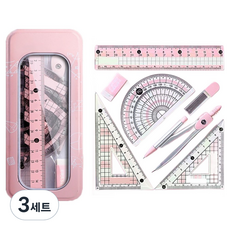 Thumbsmine 文具圓規8件組 粉紅色 180 x 76 mm, 3套