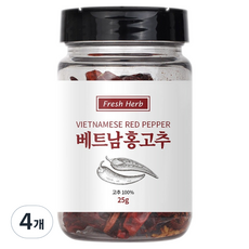신선약초 베트남 건홍고추, 25g, 4개