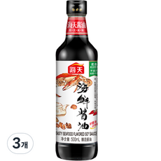 해천 해산물용 간장, 500ml, 3개
