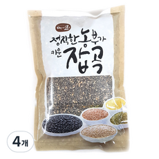 진도장모와서울큰사위 검정보리, 1kg, 4개