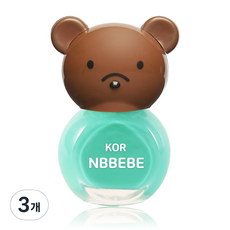 엔비베베 아동용 매니큐어, 퍼니민트, 3개