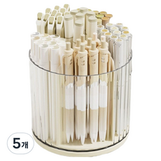 글로어스 책상 수납 연필꽂이 옐로우 회전식, 혼합색상, 5개