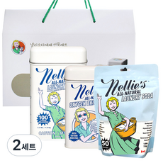 nellie's 小蘇打洗衣粉 1.5kg+小蘇打洗衣粉 726g+活氧衣物潔白粉 900g+購物袋, 2組