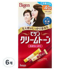 Bigen 美源 可瑞慕染髮膏, 4G 自然栗色, 6個