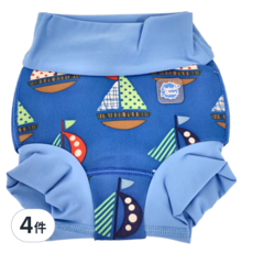 Splash About Happy Nappy 全新3D游泳尿布褲, M(3~6個月), 4件