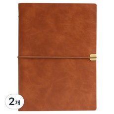 Khohimo 筆記本 商務用 A5 日記本 防水 手帳 5W0455, 棕色, 2個