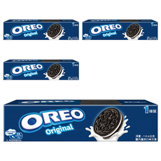 OREO 奧利奧 夾心餅乾 香草口味, 110.4g, 4盒