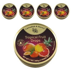 Cavendish&Harvey 卡恩迪許 熱帶水果 水果糖, 200g, 5盒