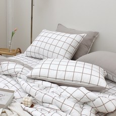 CHOUETTROOM 格紋蜜桃絨枕頭套 2入