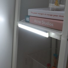 DAEHAN 黏貼式牆面書房LED燈 一字燈 廚房客廳輔助燈 床頭燈 3W 3色18cm, 燈泡色