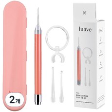 루아브 LED 라이트 귀이개 3종 세트, 1개입, 2개