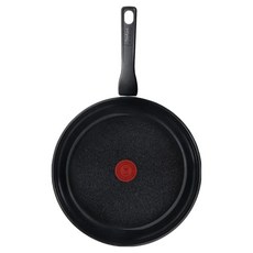 Tefal 特福 綠生活陶瓷不沾系列平底鍋 附玻璃蓋 曜石黑, 28cm, 1個