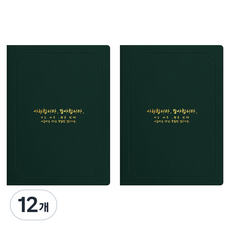 세우세 프리미엄 지레자 상장케이스 라운드형 사랑합니다 감사합니다 A4, 녹색 + 금박, 12개