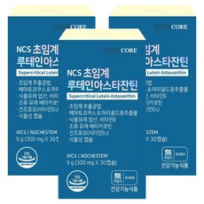 NUTRICORE 超臨界葉黃素蝦紅素, 3盒, 30顆