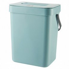 KOTI 日安生活 北歐風廚房浴室地板/壁掛式兩用收納垃圾桶 7L 桶身加厚耐摔設計, 藍色