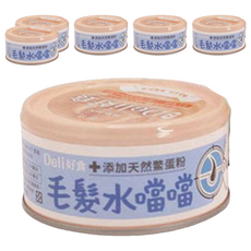 Deli 好食 犬慕斯系列 毛髮水噹噹 添加自然鱉蛋粉 機能型 好消化好吸收, 110g, 6罐