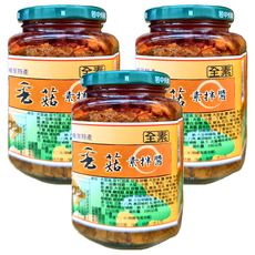 埔里鎮農會 香菇素拌醬, 全素, 拌麵拌飯拌菜, 370g, 3罐