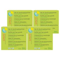 Sonett 律動 洗碗機專用環保洗碗錠 Set 25個, 不含氯、磷酸鹽、酵素和香料, 完全可生物降解, 500g, 4盒