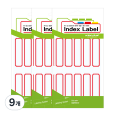 union plus 一般標籤紙 18 x 60 mm UL-2211, 紅色, 9個