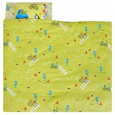 HongYew 鴻宇 兒童防蹣抗菌睡袋 100%棉布套 可機洗, 150 x 135cm, 旅行家綠