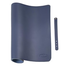 頂級PU皮超大滑鼠墊/桌墊, 深藍色, 1個