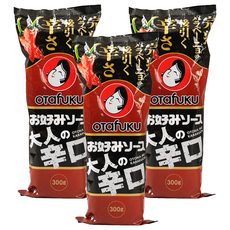 OTafUKU 大阪燒醬 辣味, 3個, 300g