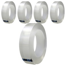 JOJO 無痕超強力矽膠雙面膠帶 2mm x 3m, 5個, 單一顏色