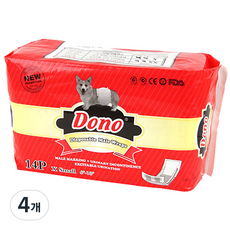 DONO 수컷강아지 매너패드, 초소형, 14개입, 4개