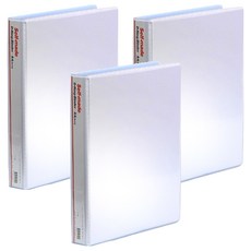 Heemang D型環活頁夾 2cm 標籤顏色隨機 3孔, 白色, 3個