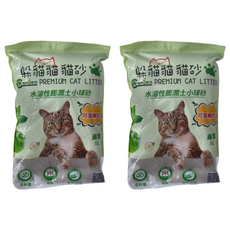 躲貓貓 水溶性膨潤土小球砂, 蘋果 5L, 低粉塵, 除臭, 2袋