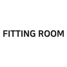 스튜디오투명 표지판 검정색, FITTING ROOM, 1개