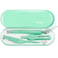 brisa LED掏耳棒 3種組+收納盒 綠色, 1組