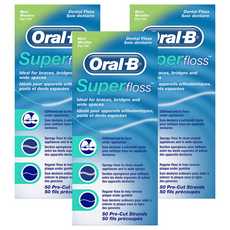 Oral-B 歐樂B 3合1超級牙線, 40cm, 50條, 3盒