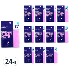 더블에이 스티키 노트 76 x 76 mm, 네온마젠타, 24개