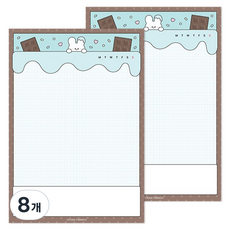 도나와 친구들 달콤한 디저트 메모패드 A5, 순면이 민트초코, 8개, 100개입