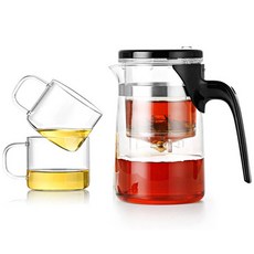 사마도요 내열유리 티포트세트 E01, 1세트, 티포트 500ml + 찻잔 150ml x 2p, MIX