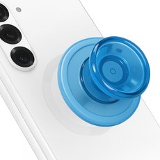 홈플래닛 맥세이프 호환 크리스탈 스마트톡 투명 그립 홀더, 스카이블루, 1개