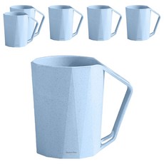 Market Plan 直立式牙刷架漱口杯, 6個, 藍色